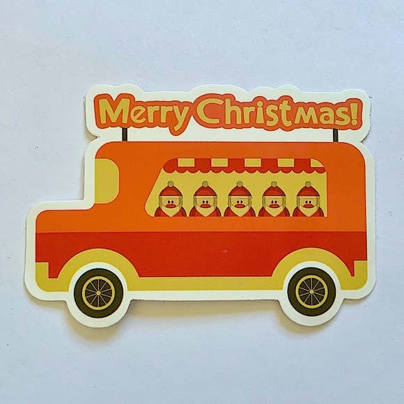 🎄6/$12 Vinyl Christmas Vintage Style Sticker Matte - Picture 1 of 1